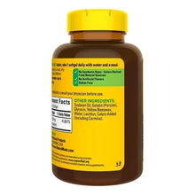 Vitamin B12 supplement bottle back label with ingredients and caution text