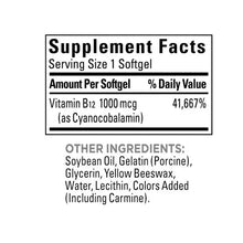 Supplement Facts for Vitamin B12 1000 mcg, % Daily Value 41,667%