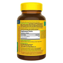 Vitamin D3 supplement bottle back label with ingredients and directions, yellow cap