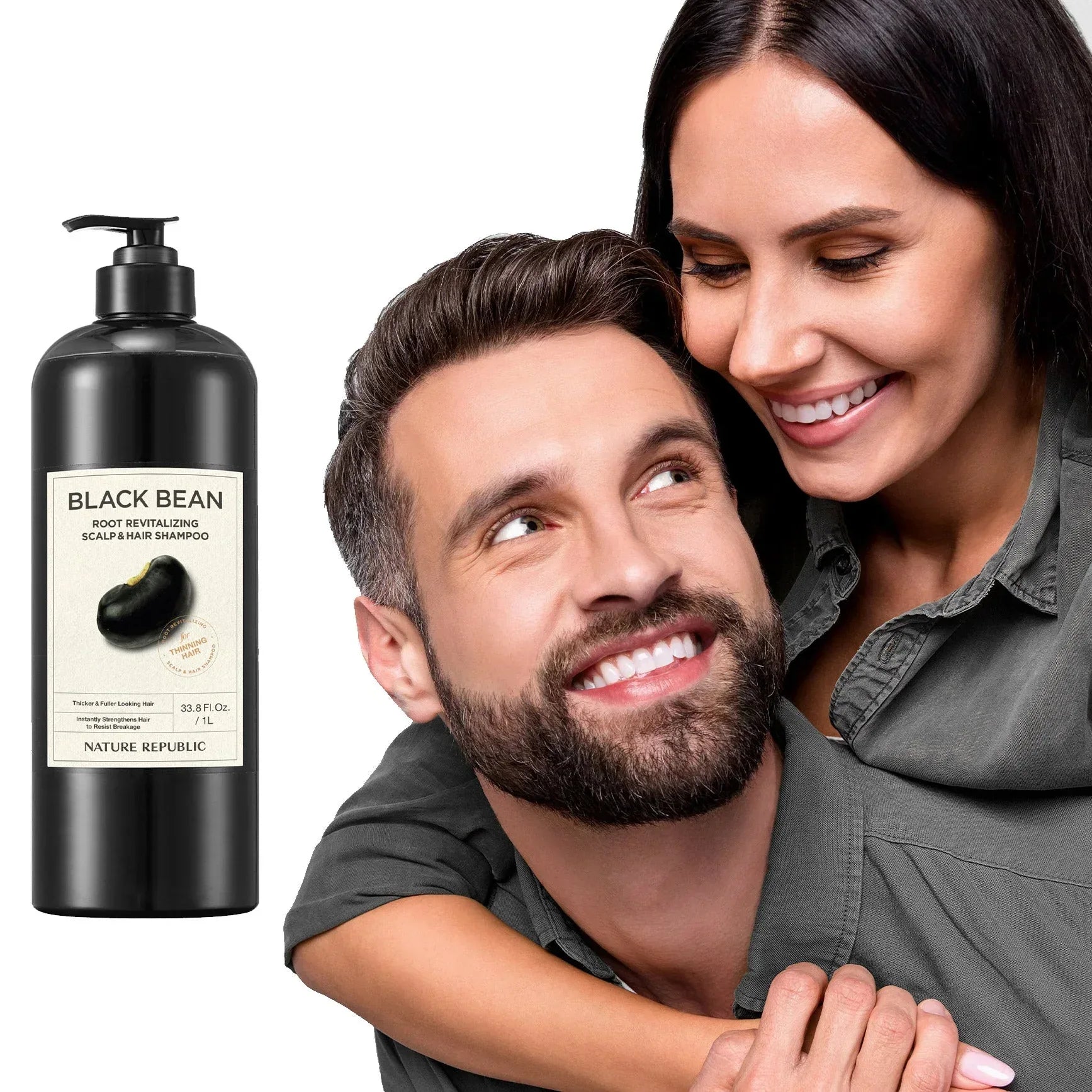 Nature Republic Black Bean Anti-Hair Loss Shampoo, 33.8 fl oz
