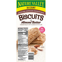 Nature Valley Biscuits with Almond Butter, 1.35 oz, 30-count - USA MEGA SHOP