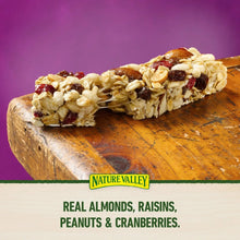 Chewy fruit & nut granola bars with oats, raisins, peanuts, and cranberries