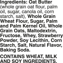 Ingredients panel listing oat butter and wheat, milk, and soy ingredients.