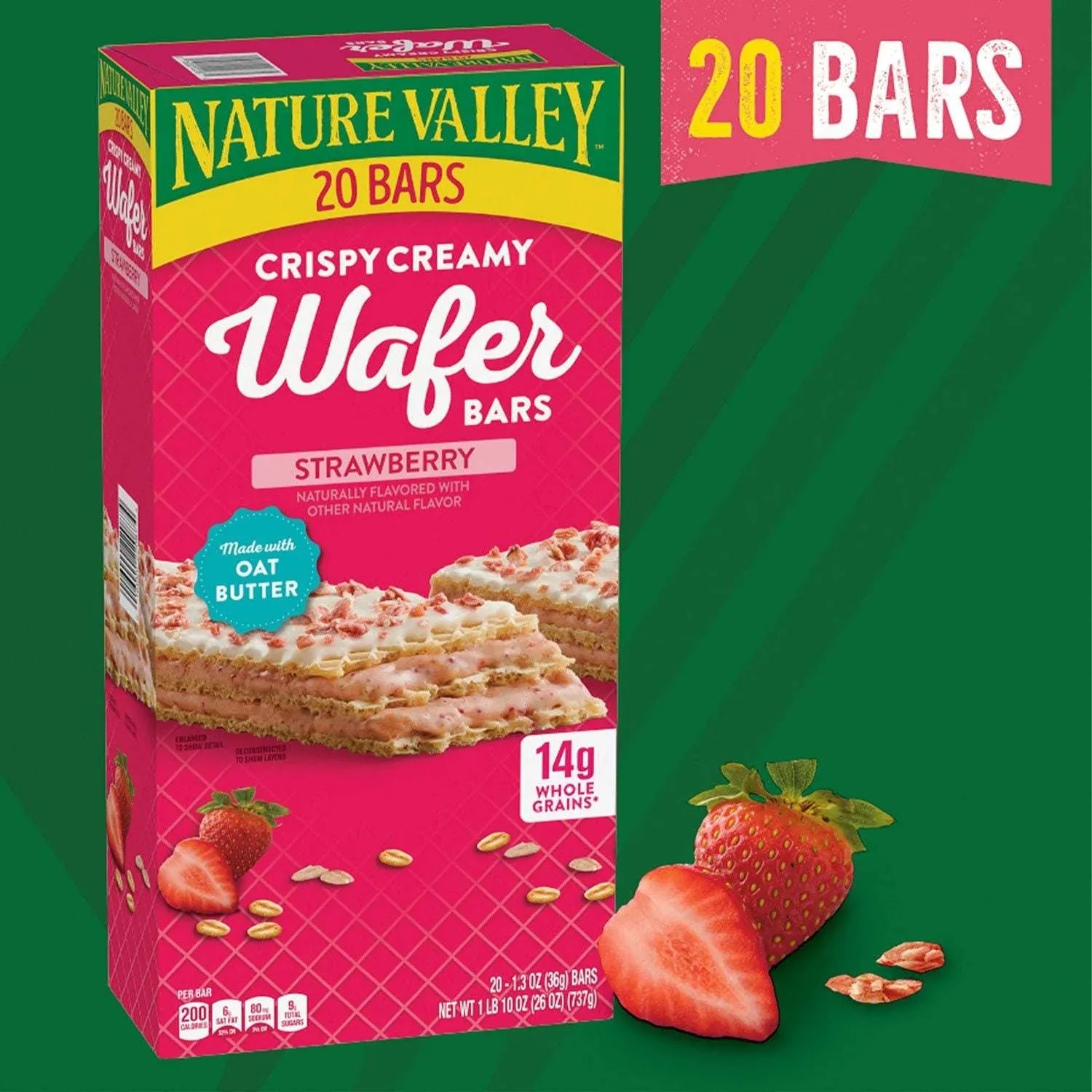 Nature Valley Crispy Creamy Strawberry Wafer Bars, 20 ct. - USA MEGA SHOP