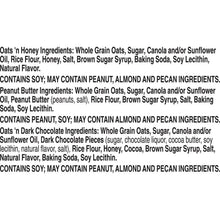 Granola bar ingredient list, includes oats, honey, peanut butter, and cocoa