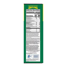 Cereal box nutrition facts label