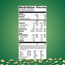 Nutrition Facts panel for crunchy granola bars, serving size 2 bars (42 g)