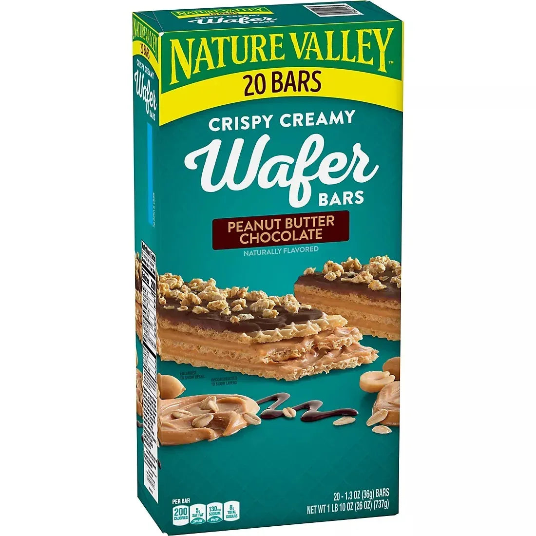 Nature Valley Peanut Butter Crispy Creamy Wafer Bars, 20 ct.