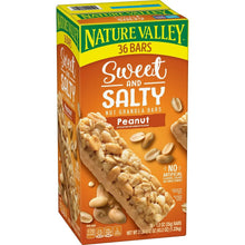 Nature Valley Sweet and Salty peanut granola bars box, 36 bars.