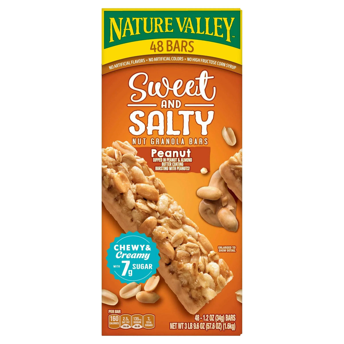 Nature Valley Sweet and Salty Granola Bar, Peanut, 1.2 oz, 48-count - USA MEGA SHOP