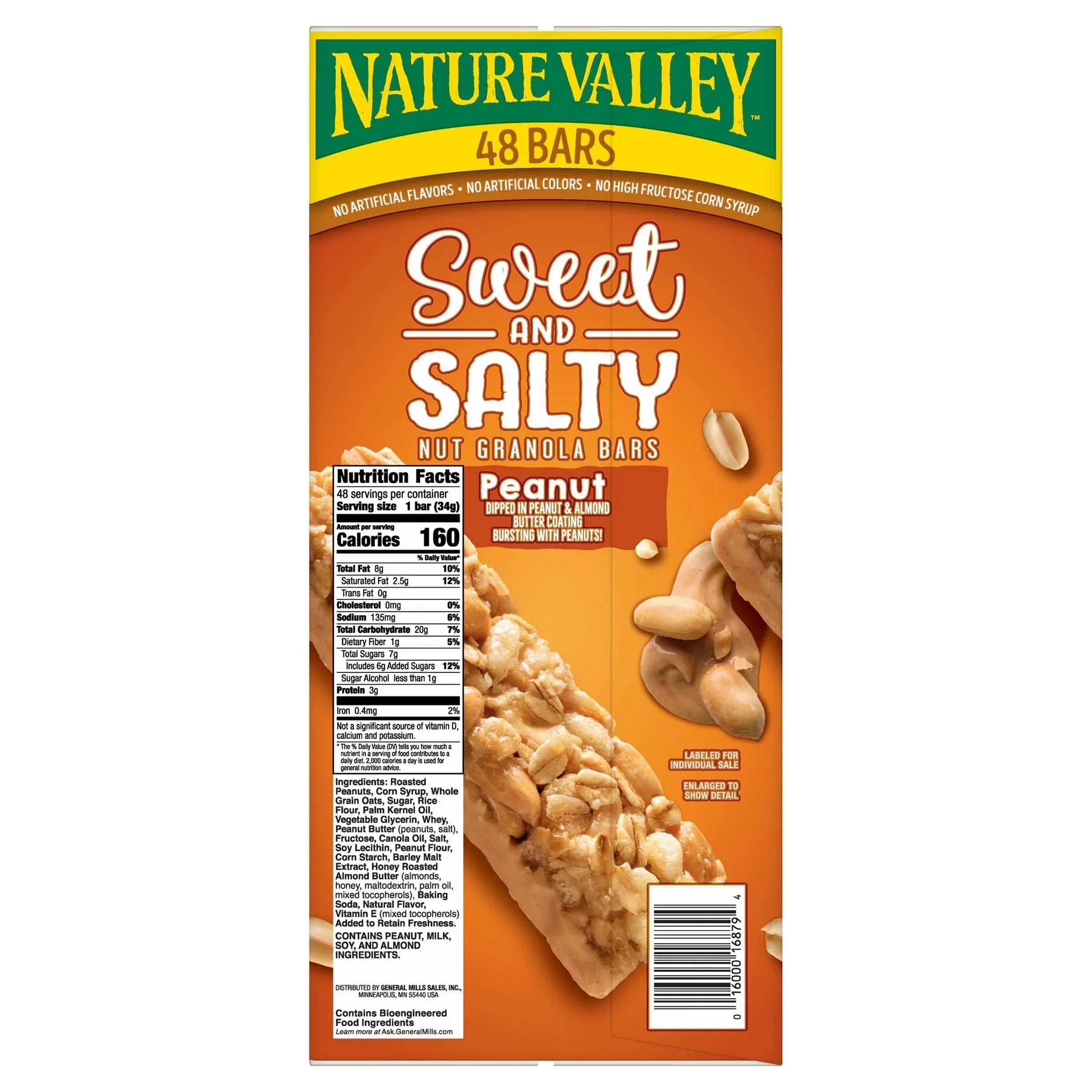 Nature Valley Sweet and Salty Granola Bar, Peanut, 1.2 oz, 48-count - USA MEGA SHOP