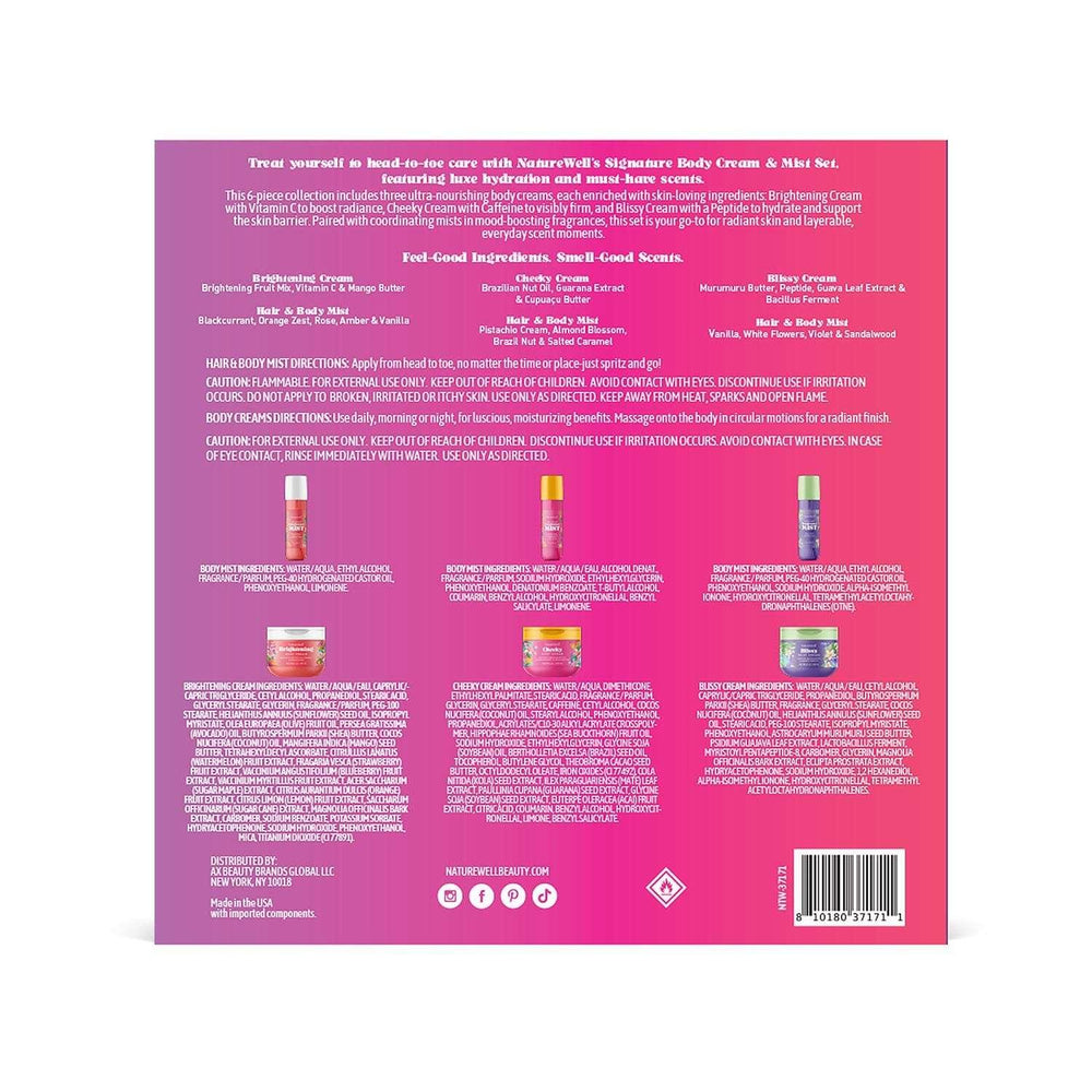 NatureWell Signature Body Cream and Mist, 6 pc. - USA MEGA SHOP