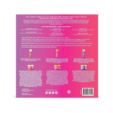 Body cream and hair mist set box back with ingredient and directions text panels