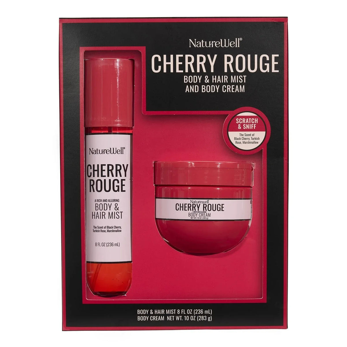 NatureWell Cherry Rouge Body & Hair Mist and Body Cream Kit - USA MEGA SHOP
