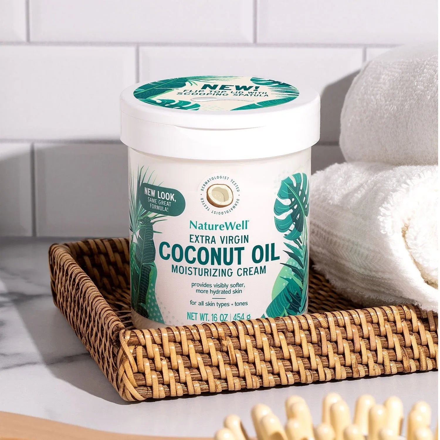 NatureWell Extra Virgin Coconut Oil Moisturizing Cream, 16 oz. - USA MEGA SHOP