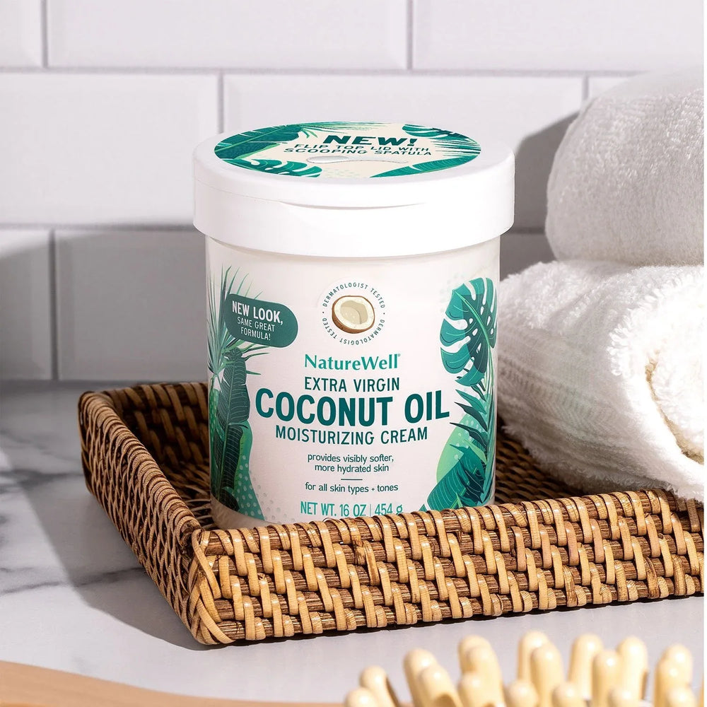 NatureWell Extra Virgin Coconut Oil Moisturizing Cream, 16 oz. - USA MEGA SHOP