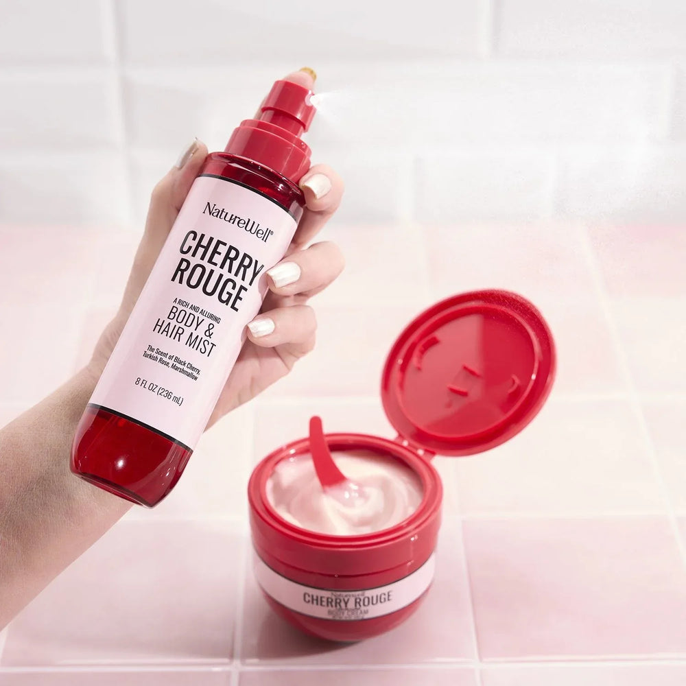 NatureWell Cherry Rouge Body & Hair Mist and Body Cream Kit - USA MEGA SHOP