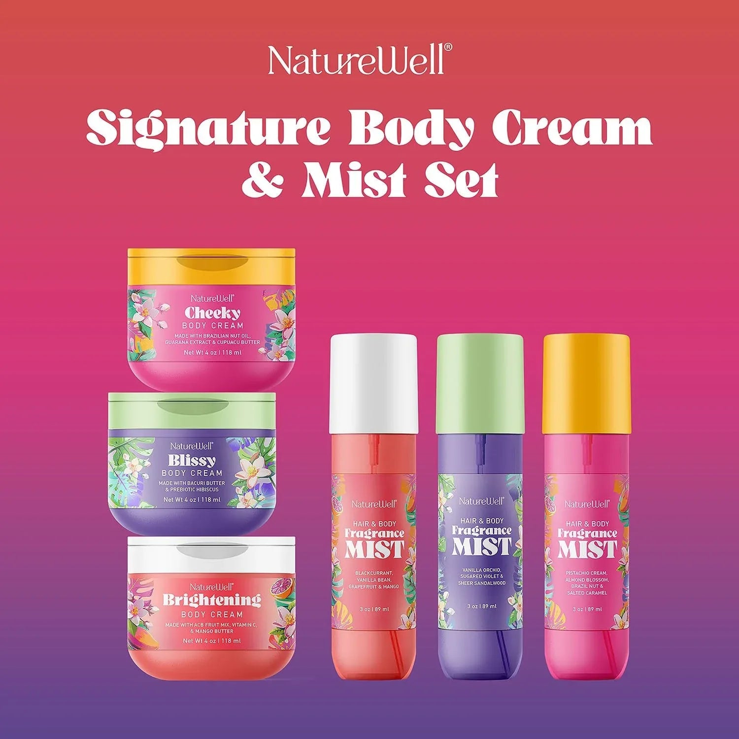 NatureWell Signature Body Cream and Mist, 6 pc. - USA MEGA SHOP