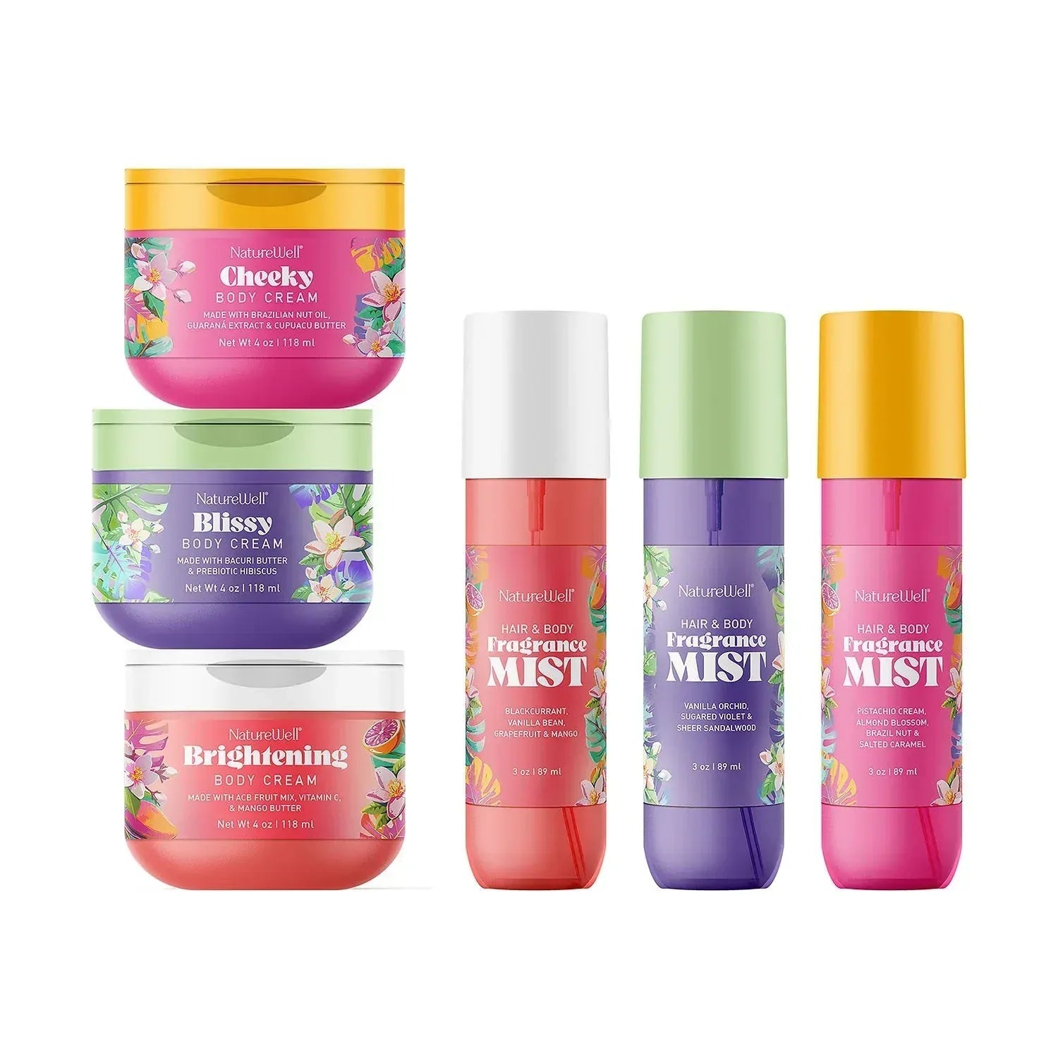 NatureWell Signature Body Cream and Mist, 6 pc.
