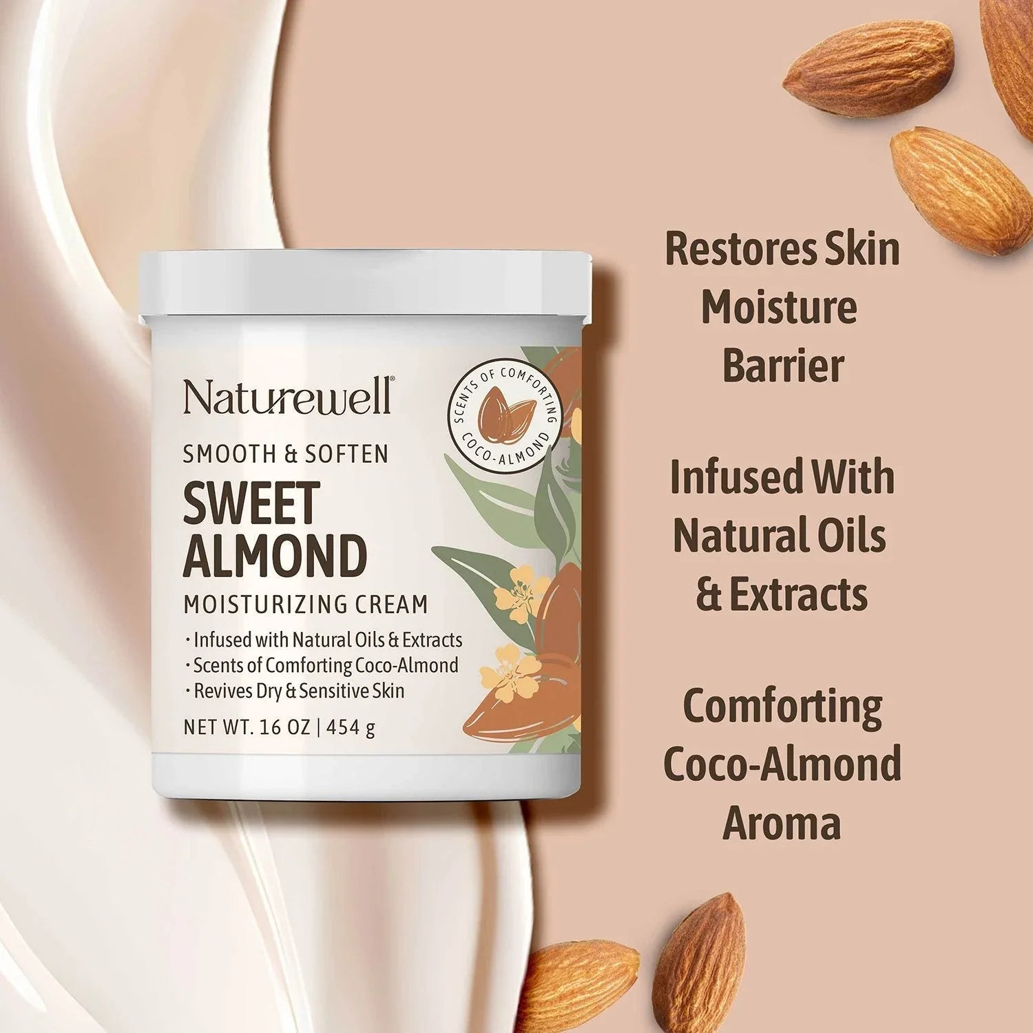 NatureWell Sweet Almond Moisturizing Cream, 16 oz., 2 pk. - USA MEGA SHOP