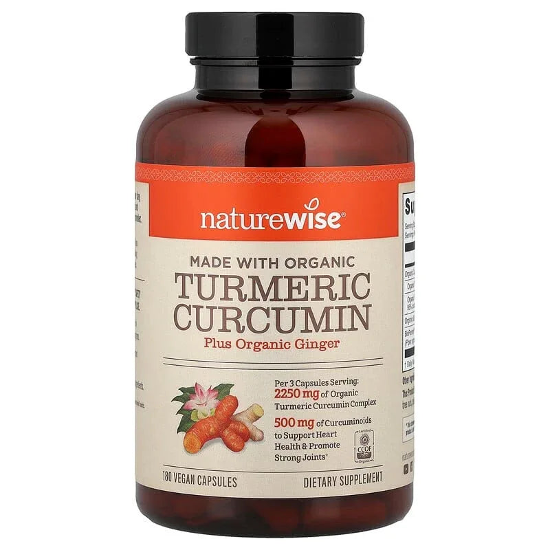 NatureWise, Organic Turmeric Curcumin, Vegan Capsules