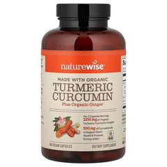 NatureWise, Organic Turmeric Curcumin, Vegan Capsules