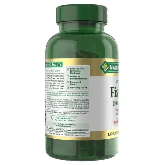 Nature's Bounty Fish Oil 1400 mg, 130 Coated Softgels