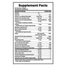 Supplement Facts label for Hair, Skin & Nails softgels, black text on white panel