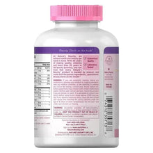Nature's Bounty Hair, Skin & Nails softgels bottle back label with supplement info text