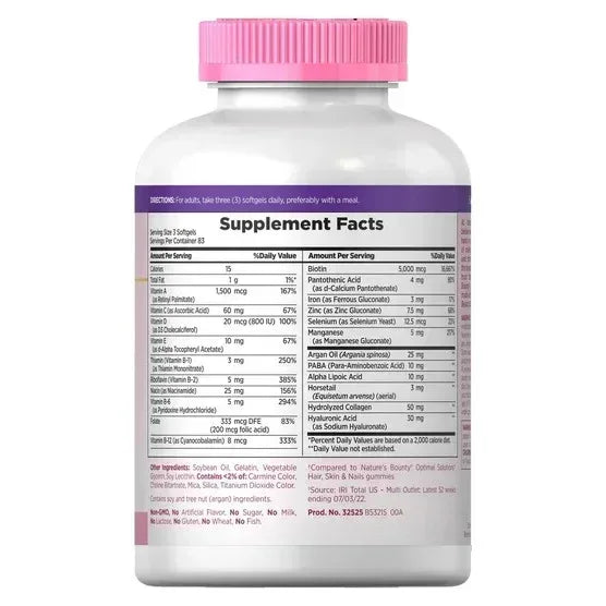 Nature's Bounty Hair, Skin and Nails, 250 Softgels