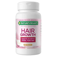 Hair growth supplement bottle with front label and 90 capsules text