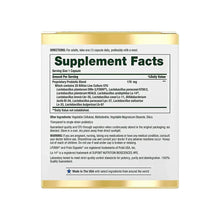 Nature's Bounty Probiotic 10 Supplement Facts panel on back of box