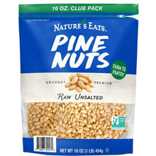 Pine nuts bag, raw unsalted gourmet premium 16 oz, full front view