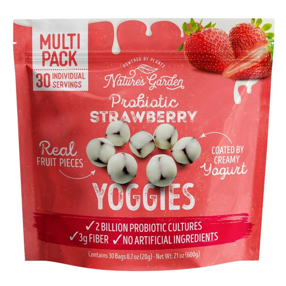 Nature's Garden, Probiotic Strawberry Yoggies, 0.7 oz, 30-count - USA MEGA SHOP