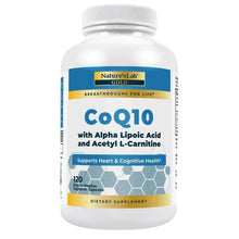 Nature's Lab Gold CoQ10 dietary supplement bottle, 120 vegetarian capsules