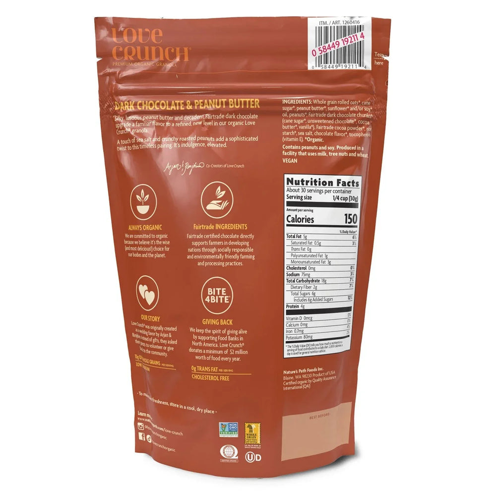 Nature's Path Love Crunch Organic Dark Chocolate & Peanut Butter Granola, 32 oz. - USA MEGA SHOP