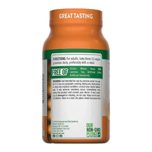 Turmeric + ginger gummies bottle back label with directions and non-GMO pledge