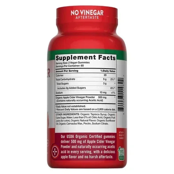 Nature's Truth USDA Organic Apple Cider Vinegar 500 mg., 120 Gummies