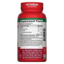 Nature's Truth apple cider vinegar gummies bottle, front label panel with Supplement Facts.