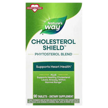 Nature's Way Cholesterol Shield™ box, 90 tablets dietary supplement label