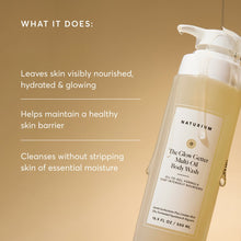 Multi-oil body wash bottle with pump and front label