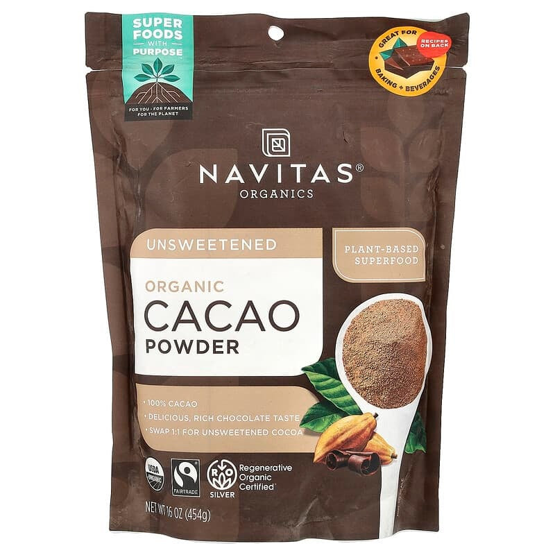 Navitas Organics, Organic Cacao Powder, Unsweetened