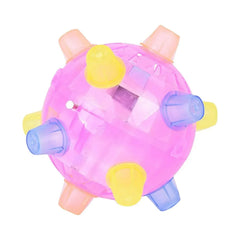 Nebwoak Jumping Ball Dog Toys Dog With Jumping Ball Flashing Puzzle Pet Toy Music Jumping Ball