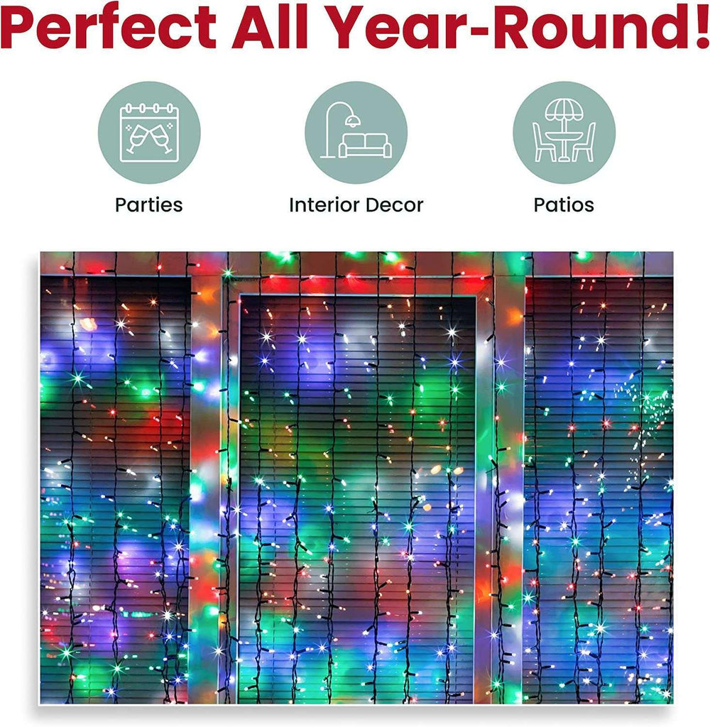 Necano Christmas Lights, Indoor and Outdoor 100 Led Multi Color Mini Lights Twinkle Xmas Tree Lights - 22 ft - USA MEGA SHOP