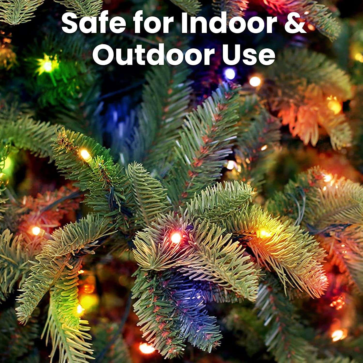 Necano Christmas Lights, Indoor and Outdoor 100 Led Multi Color Mini Lights Twinkle Xmas Tree Lights - 22 ft - USA MEGA SHOP