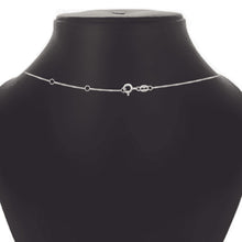 Sterling silver necklace chain with small heart charm detail