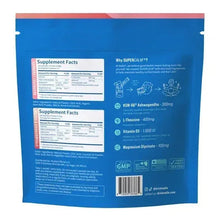 Calming drink mix variety pack back panel with supplement facts and ingredient info