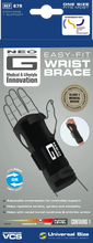 Neo Easy-Fit wrist brace packaging with black wrist support shown