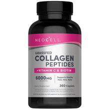 NeoCell collagen peptides supplement bottle with vitamin C and biotin label