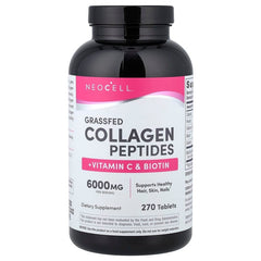 NeoCell, Grassfed Collagen Peptides + Vitamin C & Biotin, Tablets
